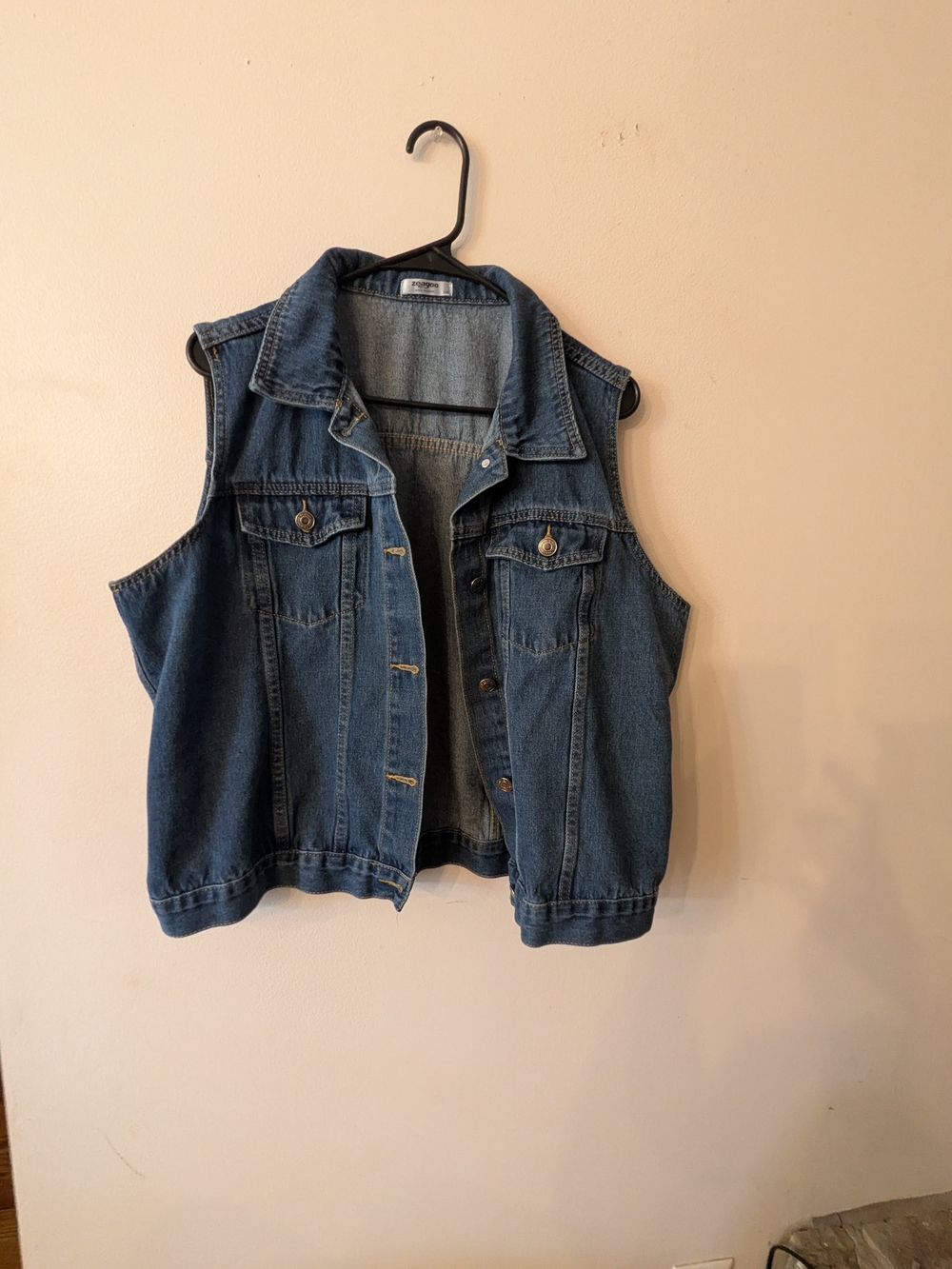 zeagoo Blue Denim Sleeveless Jacket Vest XXL